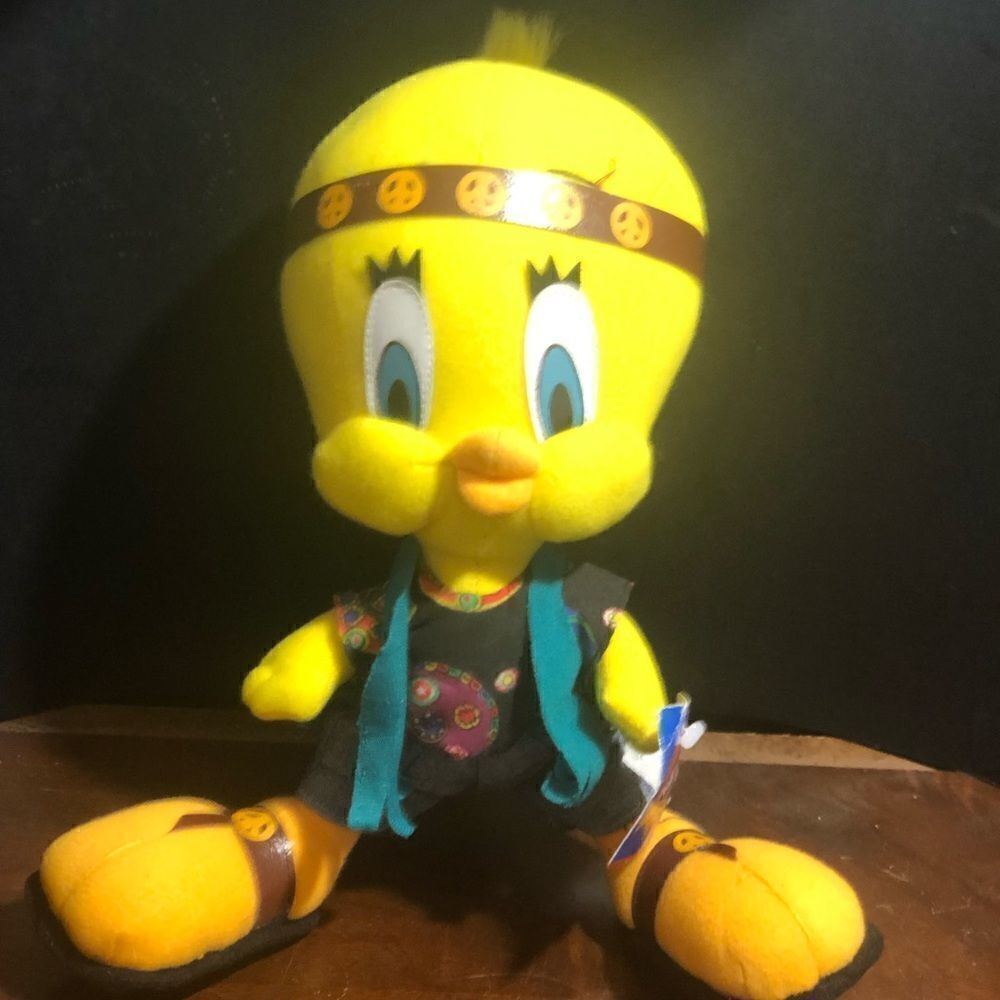 Warner Bros. Tweety Bird plush. Hippie version. 1998. NWT